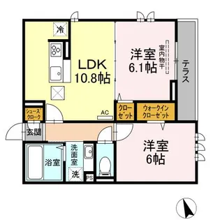 セジュール西台6【1階】の間取り