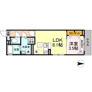 ブラウン・ベル【1階】の間取り