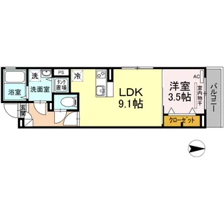 ブラウン・ベル【3階】の間取り