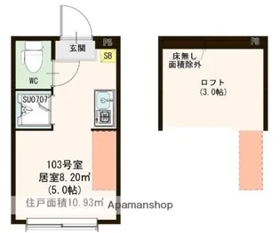 ハーモニーテラス永福Ⅱ【1階】の間取り
