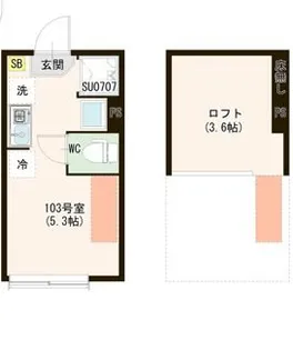 ハーモニーテラス上井草Ⅴ【1階】の間取り