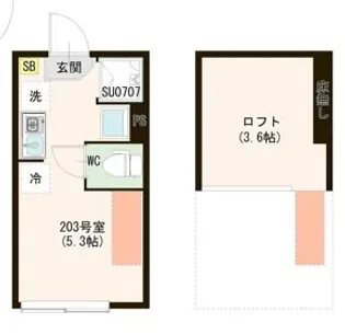 ハーモニーテラス上井草Ⅴ【2階】の間取り