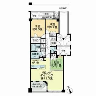 グローリオ杉並宮前【1階】の間取り