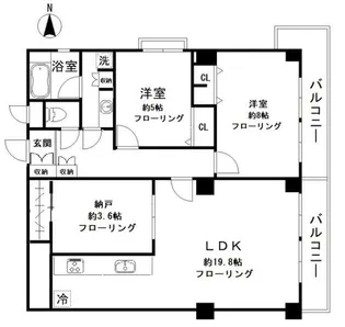 秀和第二神宮レジデンス【5階】の間取り