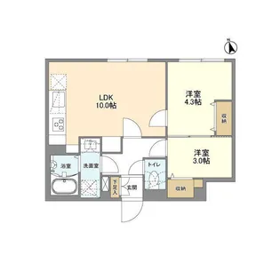 ウェルスクエア新宿戸山【3階】の間取り