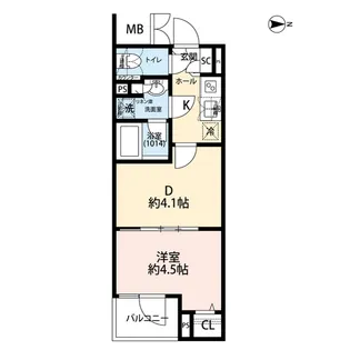 プレール・ドゥーク赤塚【1階】の間取り