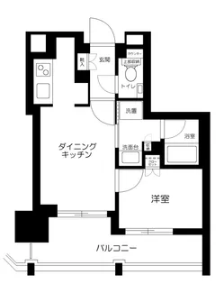 東京都港区六本木3丁目【マンション】の間取り