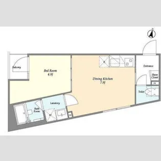 フラッフィー西早稲田【7階】の間取り