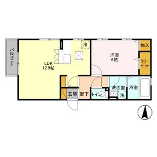 フラッツ中野【1階】の間取り