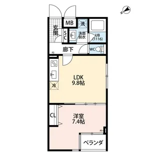プレール・ドゥーク成増Ⅱ【3階】の間取り