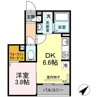 ハウス江原II【1階】の間取り