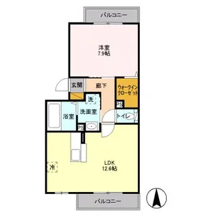 コンフォール ヴァンテ A棟 A【1階】の間取り