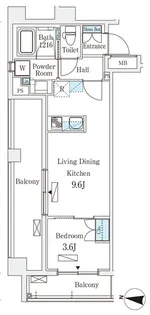 ラティエラ中野新井【3階】の間取り