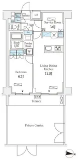 ラティエラ中野新井【1階】の間取り
