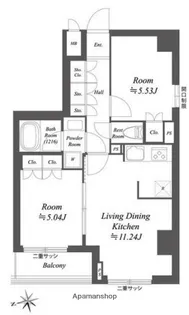 ブランシエスタ荻窪【9階】の間取り