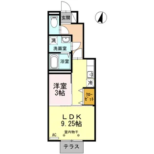 カーサ・ミュー【1階】の間取り