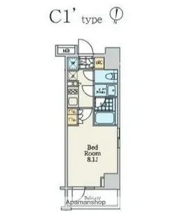 クレストコート中野富士見町【7階】の間取り