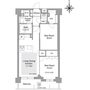 コンフォリア・リヴ文京護国寺【3階】の間取り