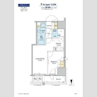 プラウドフラット四谷三丁目【5階】の間取り