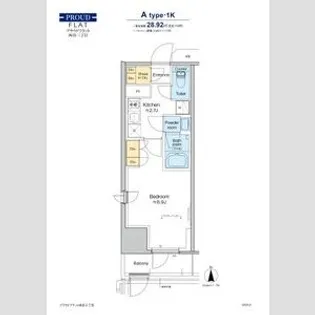 プラウドフラット四谷三丁目【4階】の間取り