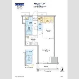 プラウドフラット四谷三丁目【9階】の間取り