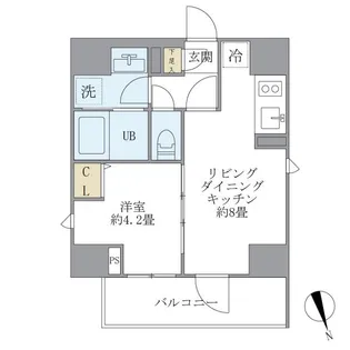 LA PERLA YOTSUYA【5階】の間取り