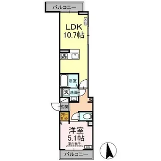 セレスティア豊島N【2階】の間取り