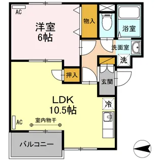 トリヴァンベール蓮根【1階】の間取り