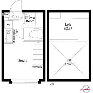 ハーモニーテラス高井戸西【2階】の間取り