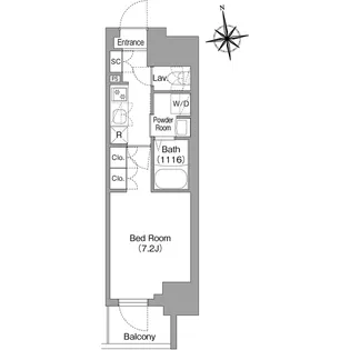 コンフォリア・リヴ北新宿【4階】の間取り