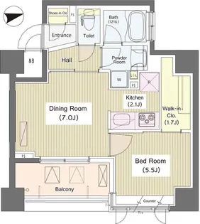 IーSUITE HIGASHINAKANO【3階】の間取り