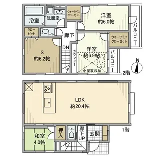 東京都練馬区南大泉1丁目【一戸建】の間取り