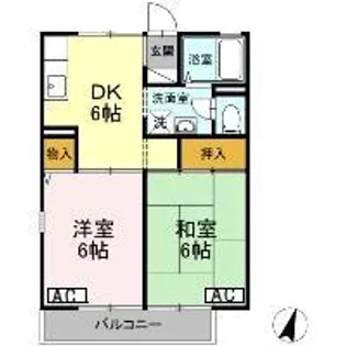 クローバーハイツ【2階】の間取り