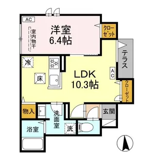 グラナーデ大和町【1階】の間取り