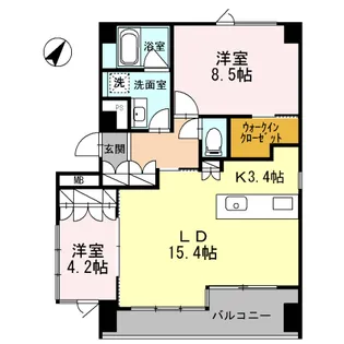 パークフラッツ新宿イーストサイド【6階】の間取り