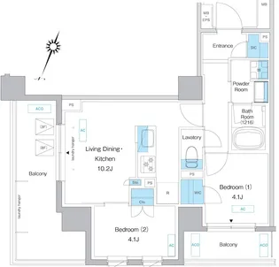 プレディアコート板橋【403号室号室】の間取り