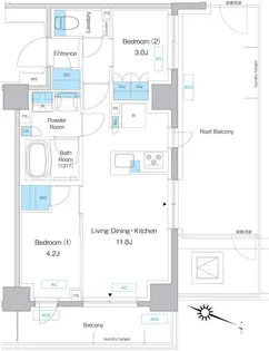 プレディアコート板橋【902号室号室】の間取り