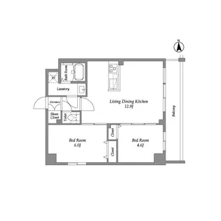 ザ・グラヴィティ新宿【2階】の間取り
