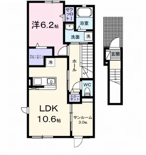 メゾンヒカリ【2階】の間取り