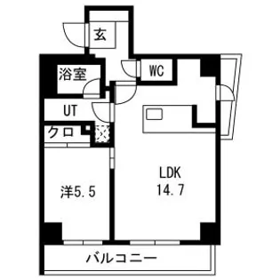 スパシエ幡ヶ谷【5階】の間取り