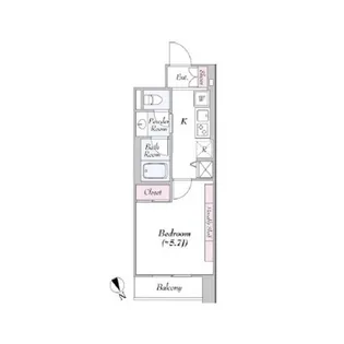 ヴァンテ・アン神楽坂【3階】の間取り