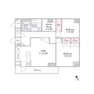 ヴァンテ・アン神楽坂【3階】の間取り