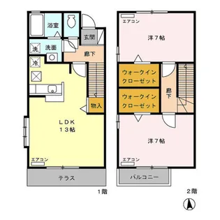 ローズコート・12【1階】の間取り