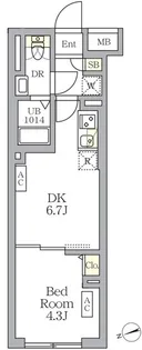 SOLASIA RESIDENCE荻窪【1階】の間取り