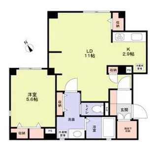 飯田橋ハウス【1階】の間取り