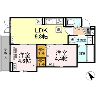 MAISON COCORU【1階】の間取り