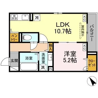 仮)DーROOM北新宿三丁目【3階】の間取り