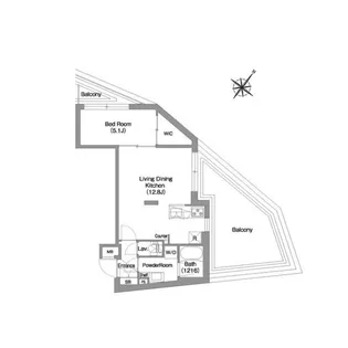 コンフォリア・リヴ渋谷本町【4階】の間取り