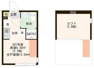 東京都板橋区前野町2丁目【アパート】の間取り