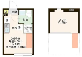 東京都板橋区前野町2丁目【アパート】の間取り